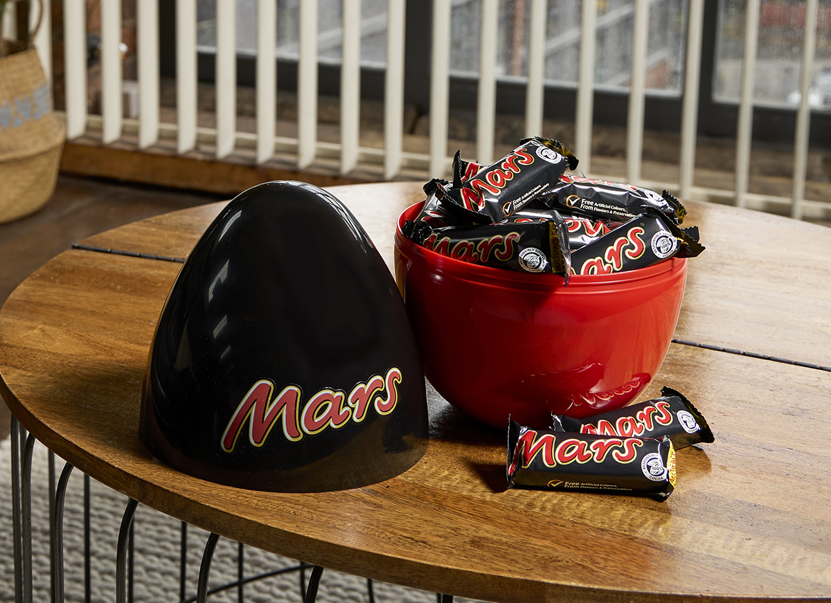 Black and Red coloured egg